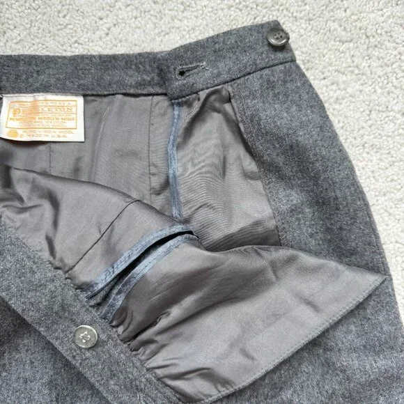 Miss Pendleton Vintage Size 8 Gray Virgin Wool Skirt - Picture 5 of 9